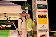 Rallye Český Krumlov: Vyhlášení výsledků na cílové rampě